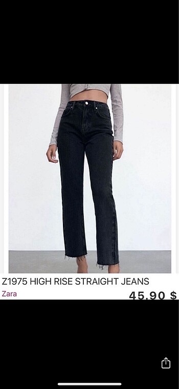 ZARA Orjinal STRAIGHT FIT 36/S Beden