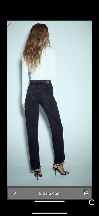 36 Beden siyah Renk ZARA Orjinal STRAIGHT FIT 36/S Beden