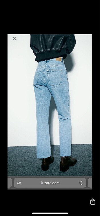 38 Beden mavi Renk ZARA ORJINAL STRAIGHT FIT 38/M Beden