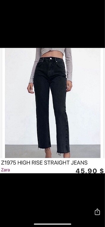 ZARA Orjinal STRAIGHT FIT 36/S Beden