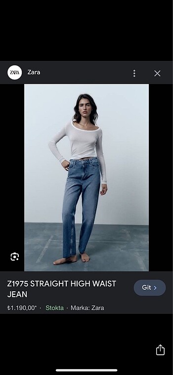 ZARA Orjinal STRAIGHT Fit 36/S beden