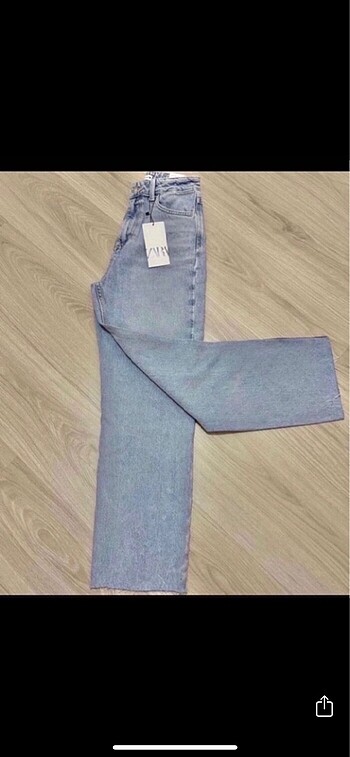 36 Beden mavi Renk ZARA Orjinal STRAIGHT FIT 36/S Beden