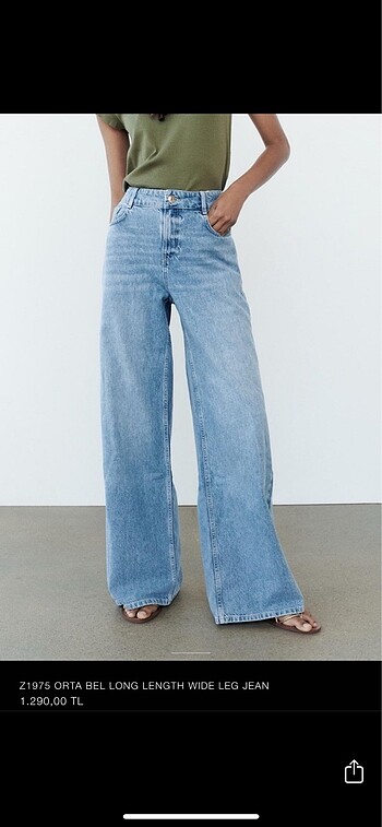 34 Beden ZARA Orjinal 34/XS beden etiketli sıfır Jeans