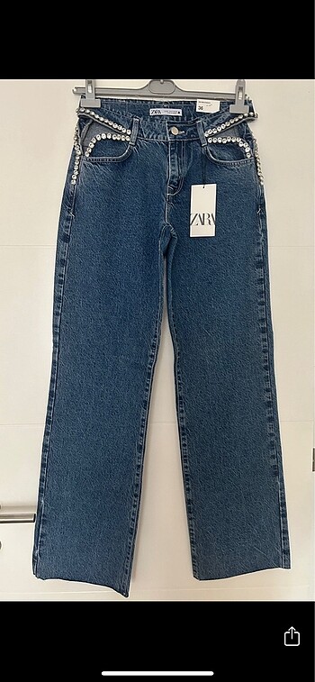 ZARA Orjinal Taşlı STRAIGHTFit 38/M bedn