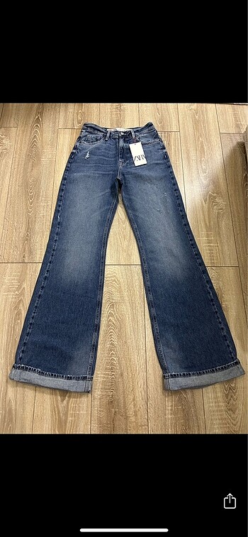 ZARA 38/M beden Katlı paça jean
