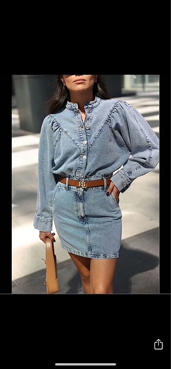 MANGO Orjinal Denim / Kot Elbise
