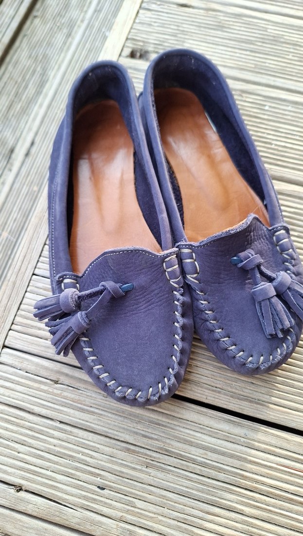 Püsküllü Mavi Süet Kadın Espadril - Görsel 4