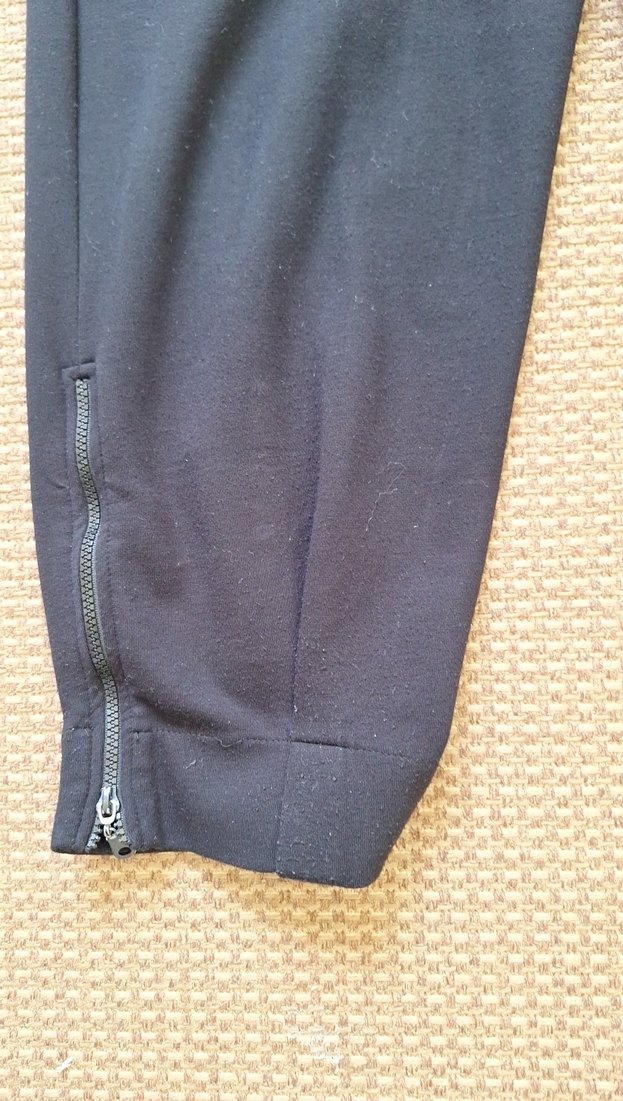 Kadın siyah Fermuarlı Rahat Kesim Pantolon - Görsel 2