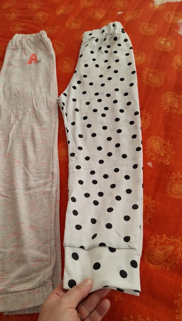 Kız Çocuk Beyaz Pamuklu Tayt - Görsel 2