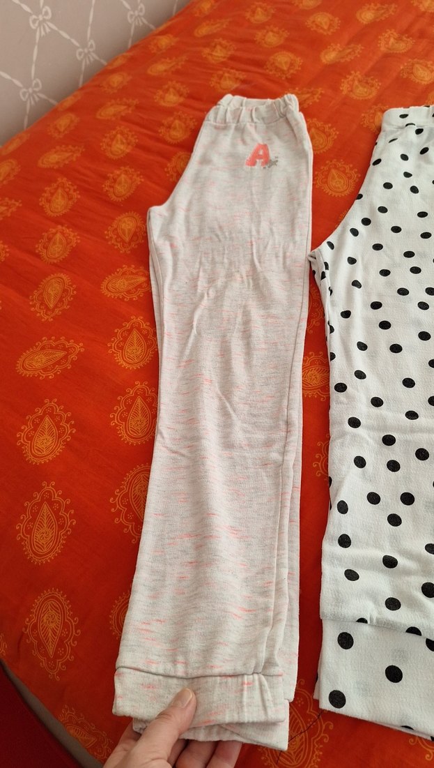 Kız Çocuk Beyaz Pamuklu Tayt - Görsel 3