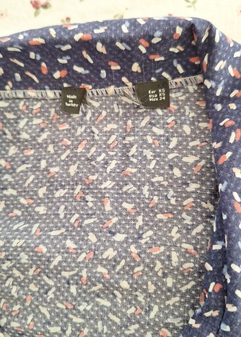 Düğmeli Kısa Kollu Mavi Kadın Gömlek - Görsel 4