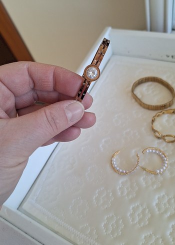 Altın Renkli Vintage Boncuklu Kadın Takı Seti - Görsel 5