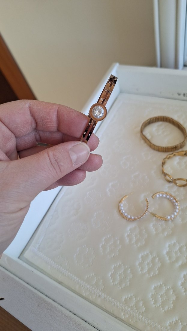 Altın Renkli Vintage Boncuklu Kadın Takı Seti - Görsel 5