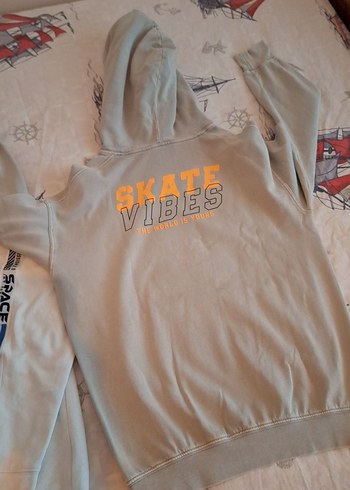 Beyaz NASA Baskılı Kapüşonlu Sweatshirt - Görsel 4