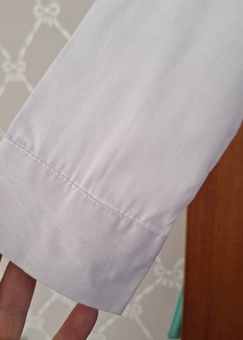 Beyaz Düğmeli Keten cocukGömlek - Görsel 4