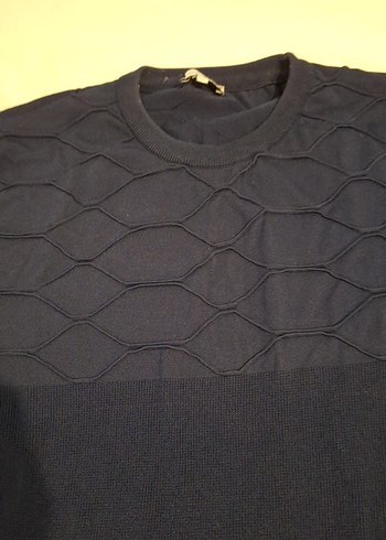 Erkek Lacivert Örgü Triko Kazak - Görsel 2