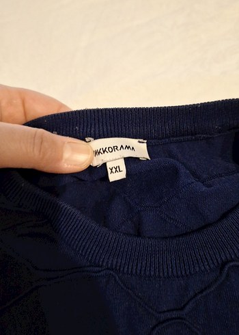 Erkek Lacivert Örgü Triko Kazak - Görsel 3