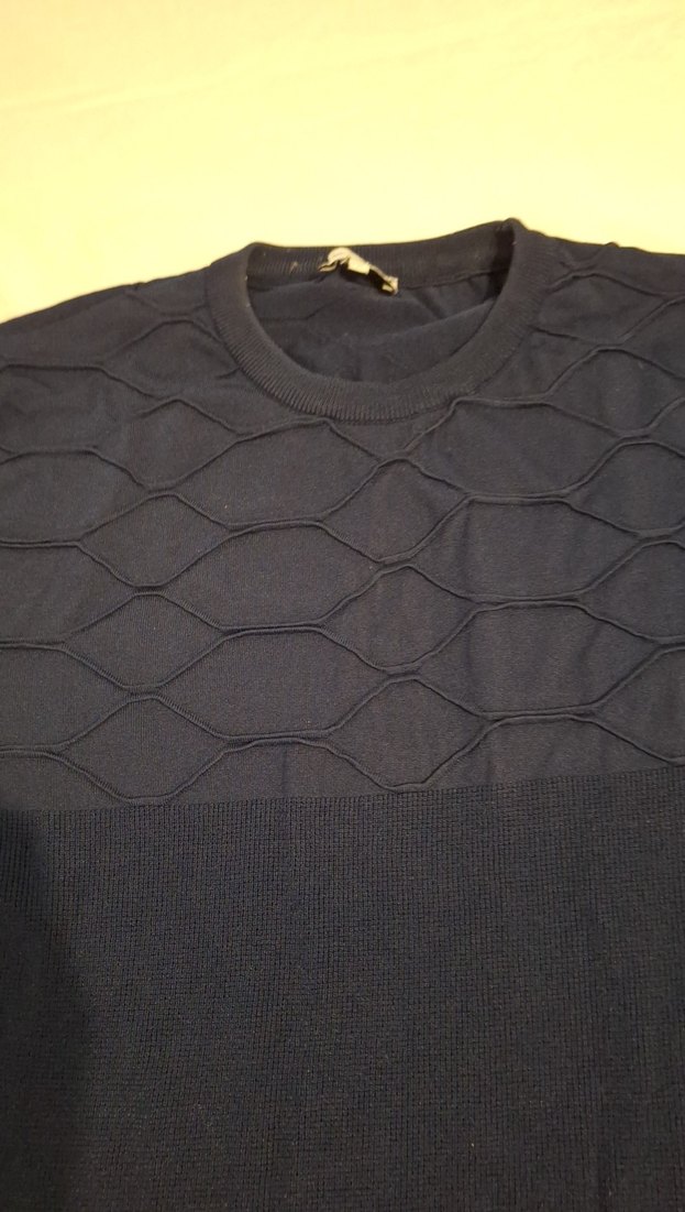 Erkek Lacivert Örgü Triko Kazak - Görsel 2