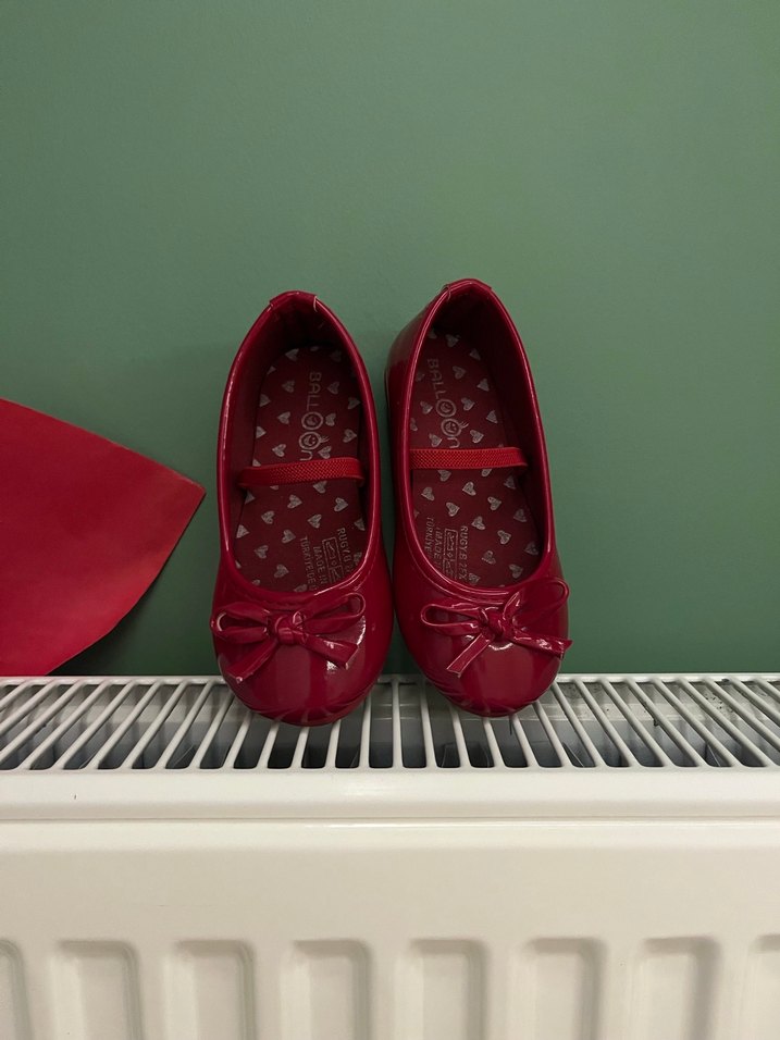 Kız Çocuk Parlak Kırmızı Babet - Görsel 5