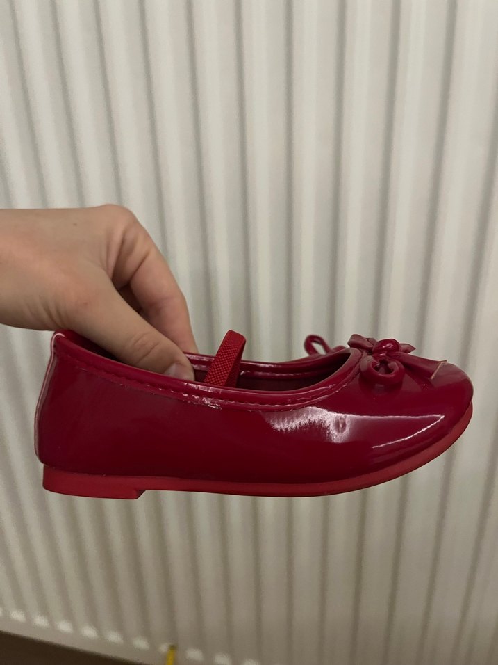 Kız Çocuk Parlak Kırmızı Babet - Görsel 4