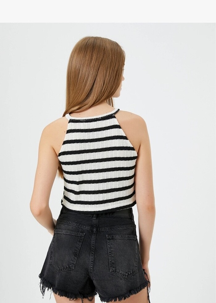 Koton halter yaka crop - Görsel 2