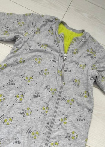 LC Waikiki Gri Baskılı Fermuarlı Bebek Uyku Tulumu 3/4 yaş LC WAIKIKI