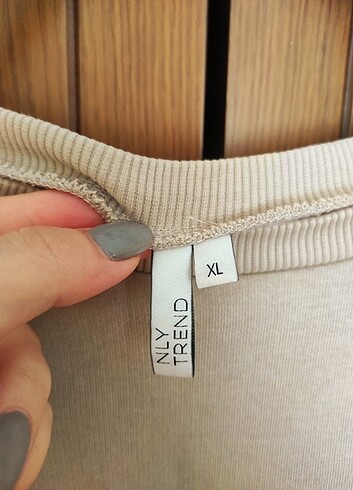 xl Beden camel Renk Oversize balon kol düşük omuz sweatshirt