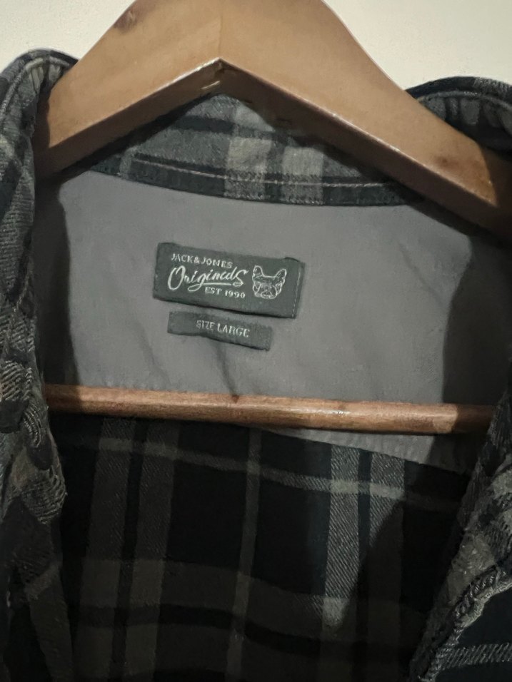 Gri Ekose Desenli Erkek Gömlek - Görsel 2