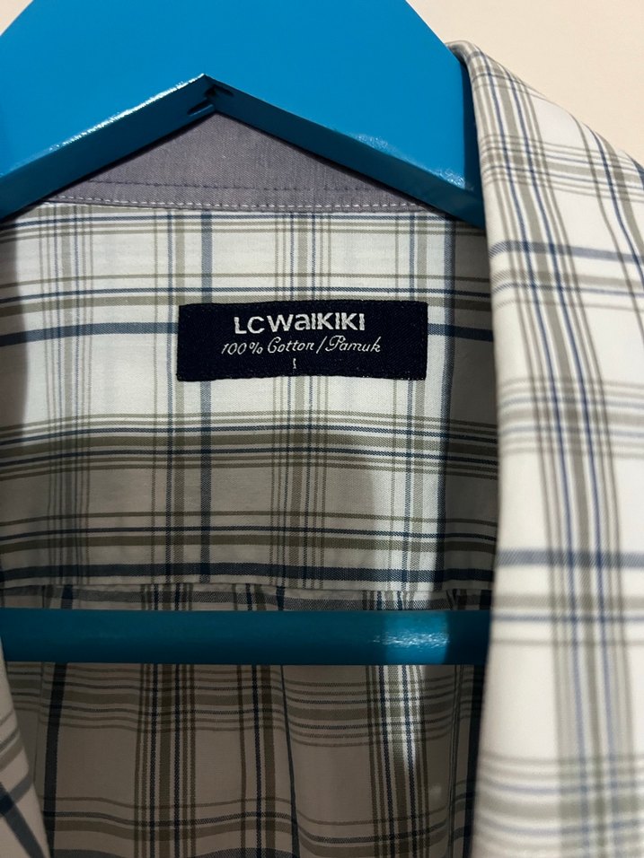 Gri Ekose Desenli Uzun Kollu Erkek Gömlek - Görsel 2