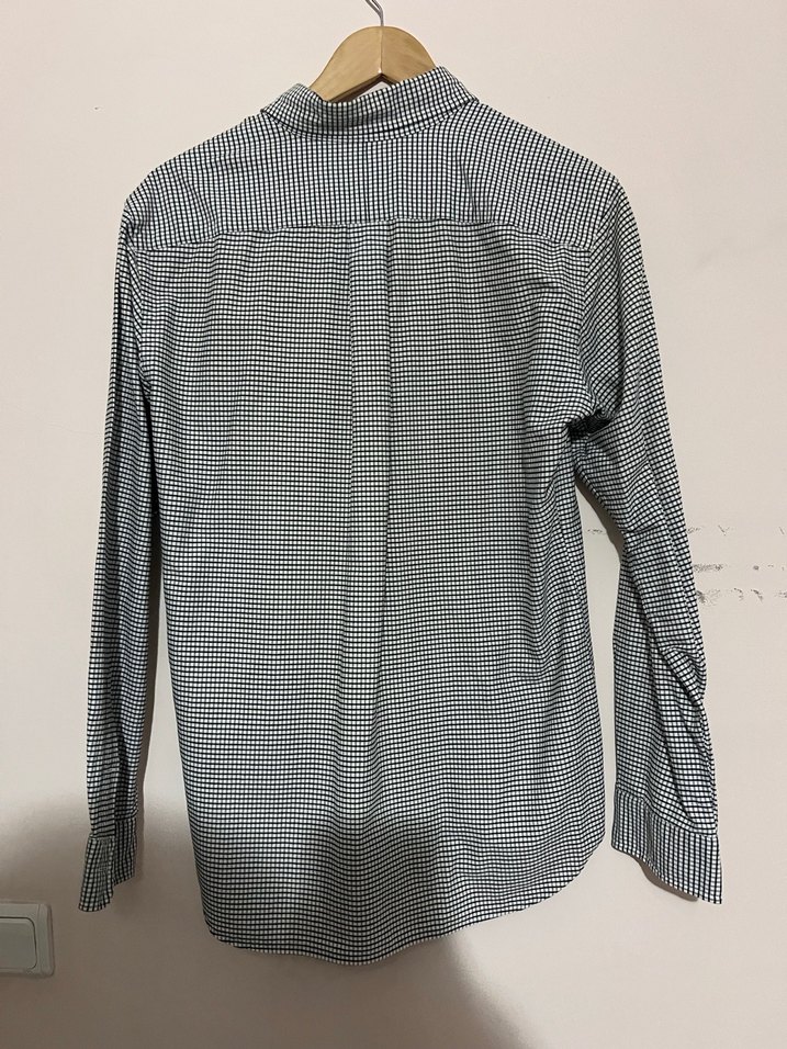 Gri Erkek Pamuklu Uzun Kollu Gömlek - Görsel 4