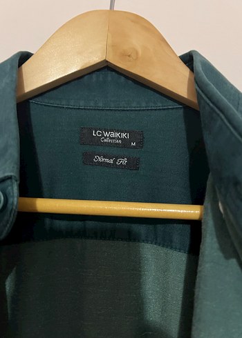 Erkek Yeşil Denim Gömlek Uzun Kollu - Görsel 3