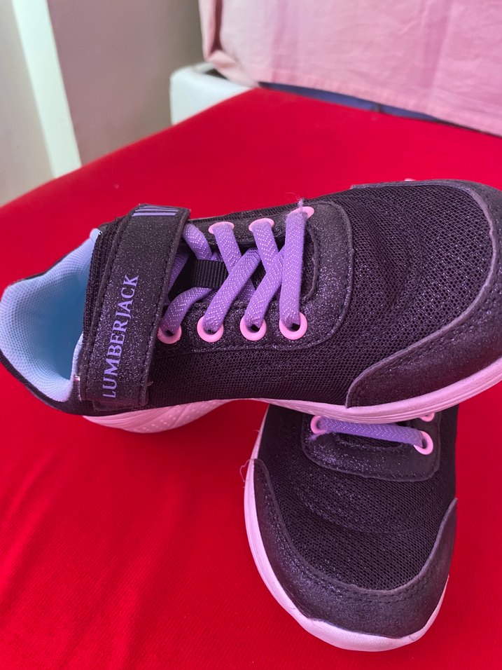 Kız Çocuk Mor Velcro Spor Ayakkabı - Görsel 2
