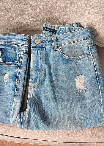 30 Beden füme ve mavi kot pantolon