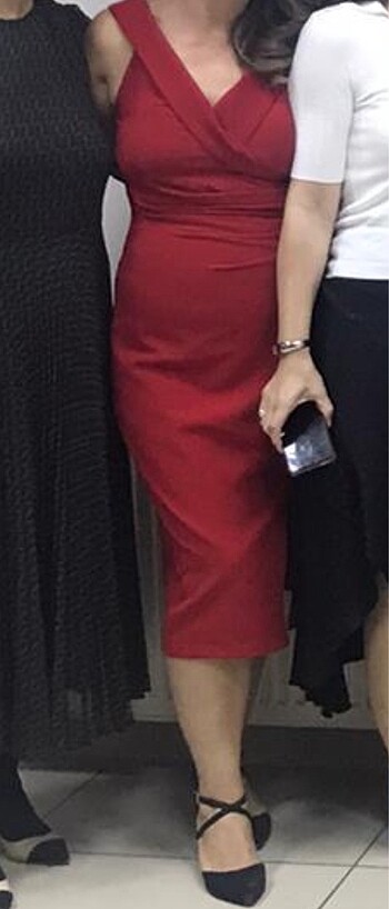 l Beden Kırmızı elbise