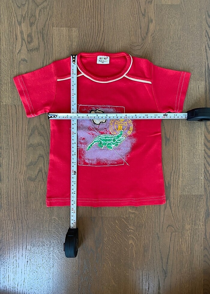 Kırmızı Unisex 2-3-4 Yaş Tişört - Görsel 4