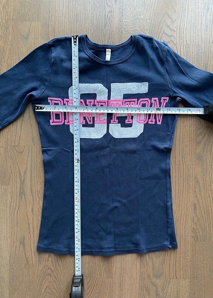 Benetton Uzun Kollu Penye Tişört - Görsel 4