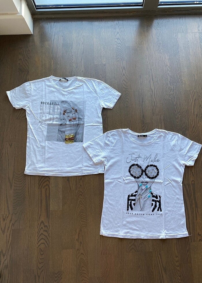 S Beden İki Adet Tişört - Görsel 2