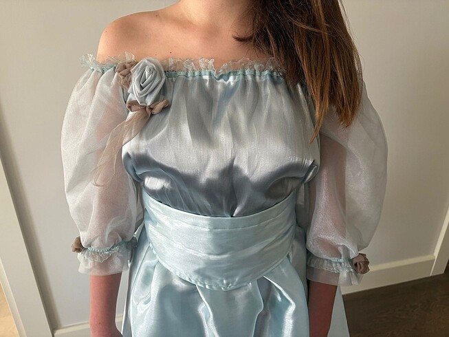 El Yapımı Fiyonk Detaylı M Beden Alice Kostümü - Görsel 5