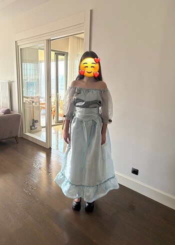 El Yapımı Fiyonk Detaylı M Beden Alice Kostümü - Görsel 2