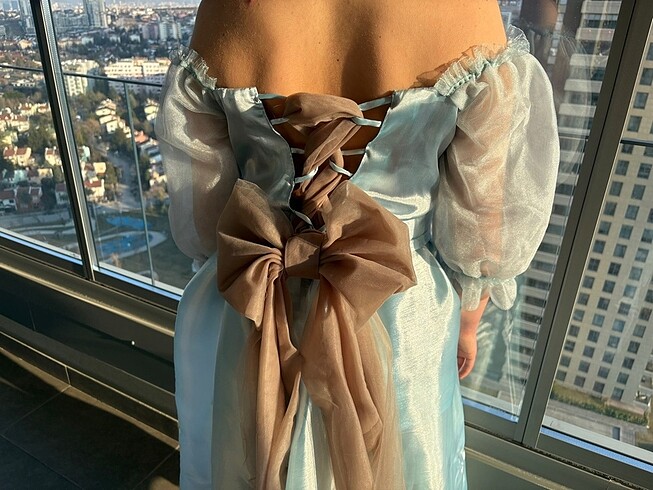 El Yapımı Fiyonk Detaylı M Beden Alice Kostümü - Görsel 8