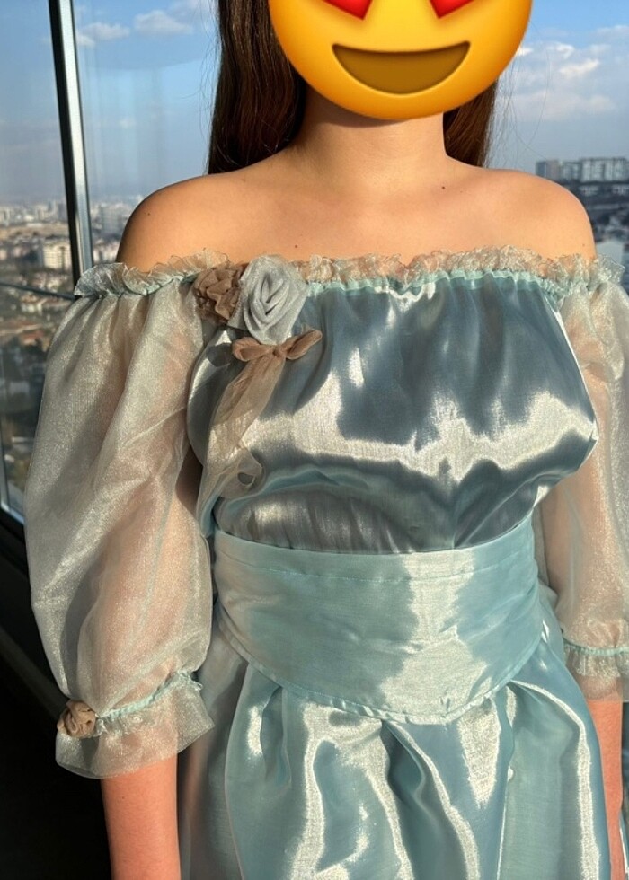 El Yapımı Fiyonk Detaylı M Beden Alice Kostümü - Görsel 4