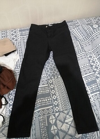 Siyah kot pantolon jean 
