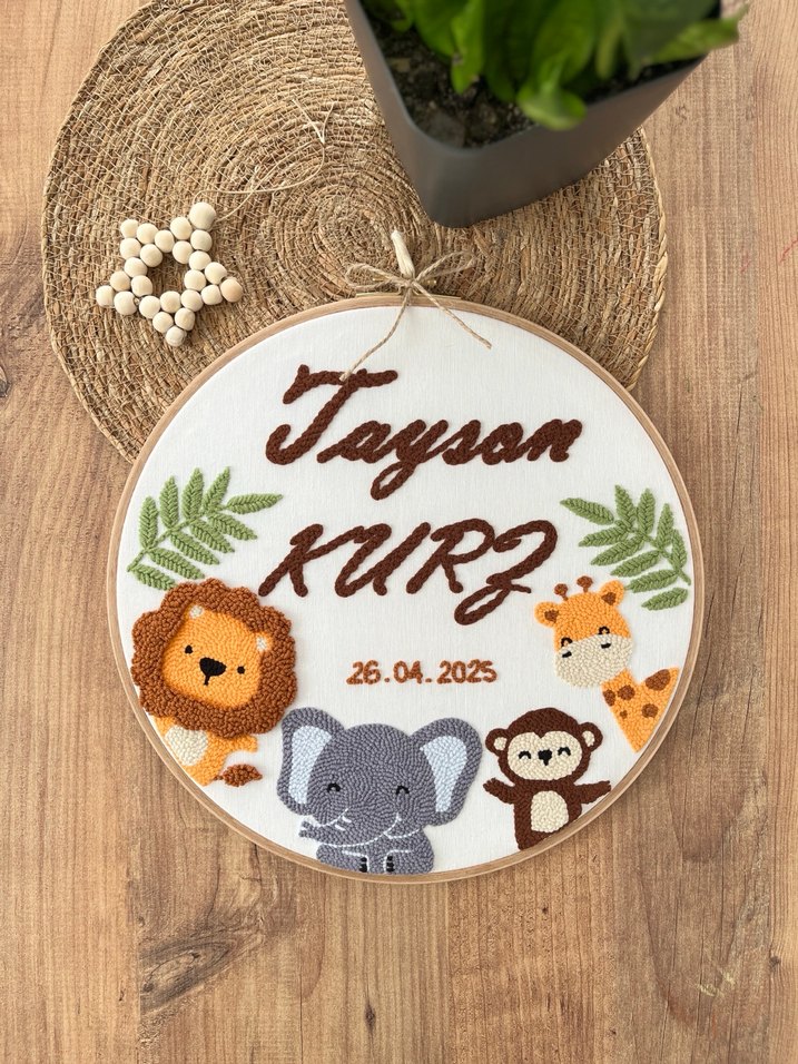 İsimli punch kapı süsü kasnak pano - Görsel 2