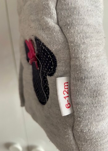 Kız Çocuk Gri Nakışlı Triko Yelek - Görsel 3