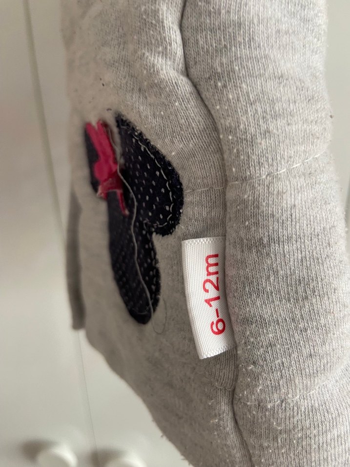 Kız Çocuk Gri Nakışlı Triko Yelek - Görsel 3