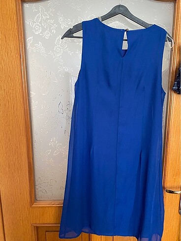 Massimo Dutti Carmen Mavi Midi Elbise