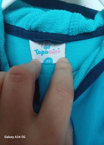 Kapüşonlu Mavi Erkek bebek yağmurluk - Görsel 2