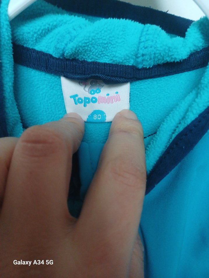 Kapüşonlu Mavi Erkek bebek yağmurluk - Görsel 2