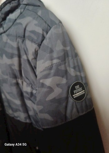 Erkek Çocuk Kamuflaj Desenli Fermuarlı Mont - Görsel 6