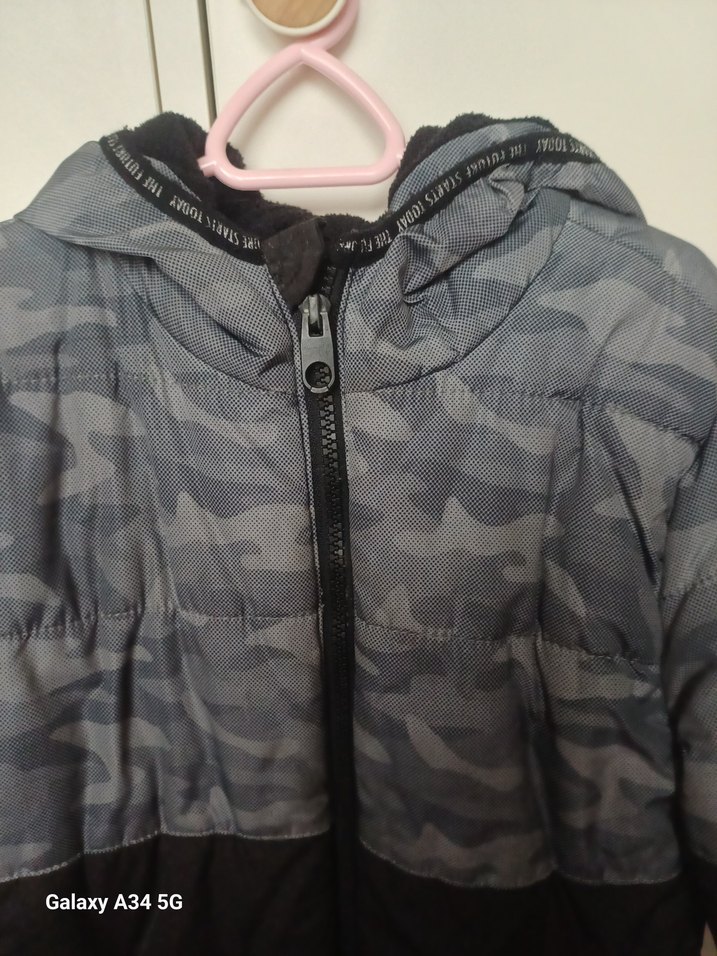 Erkek Çocuk Kamuflaj Desenli Fermuarlı Mont - Görsel 4